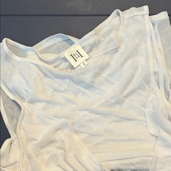 Helsa Sheer Knit Draped Top - Picture 4 of 4